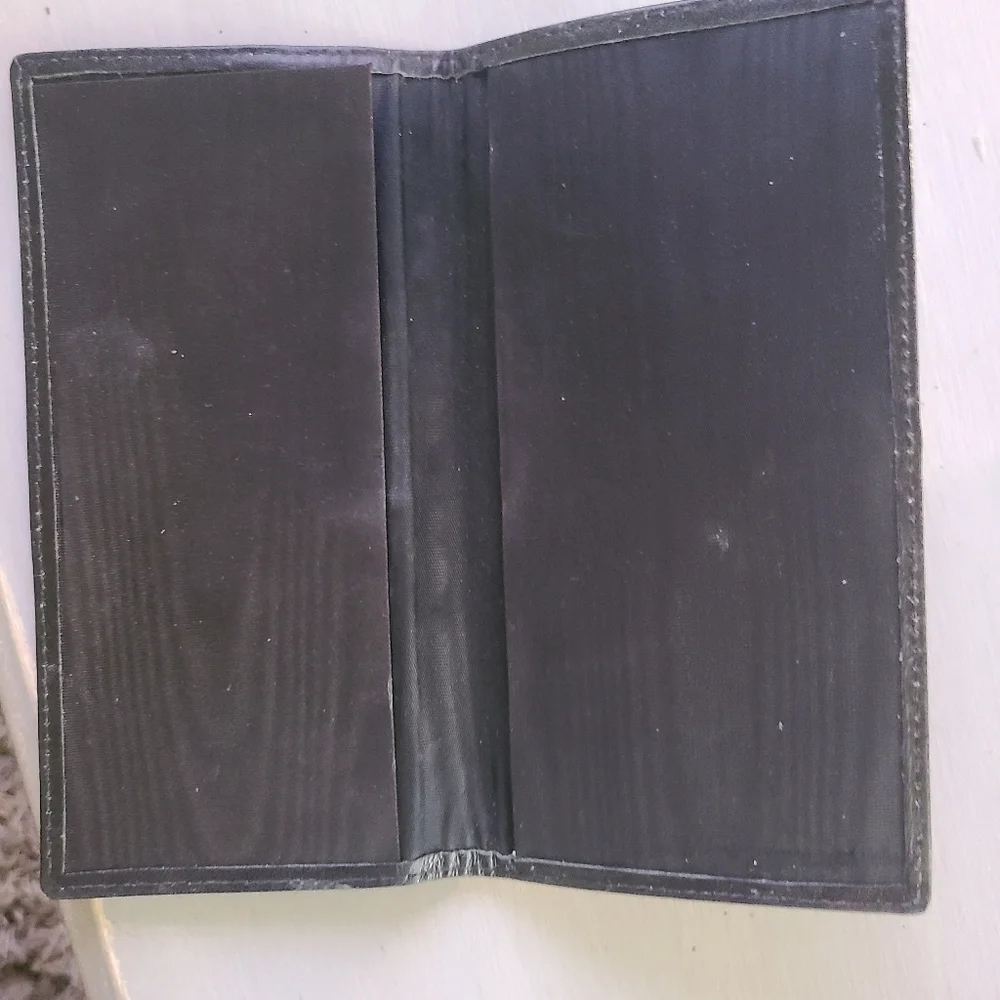 Leather credit card holder/bill fold